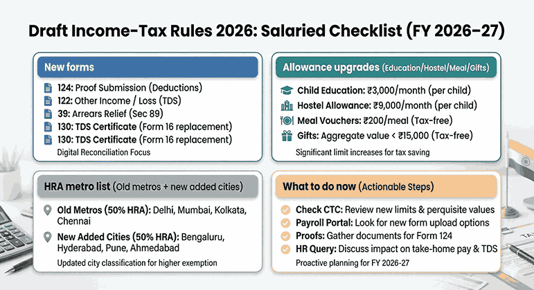 Draft Income-Tax Rules 2026 salaried checklist